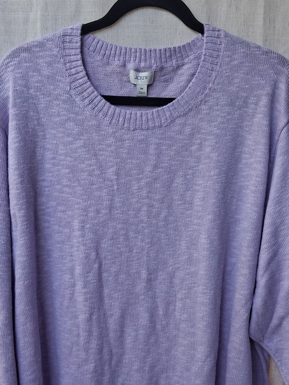 J. Crew Lavender Crew Neck Sweater 3X - Picture 5 of 8